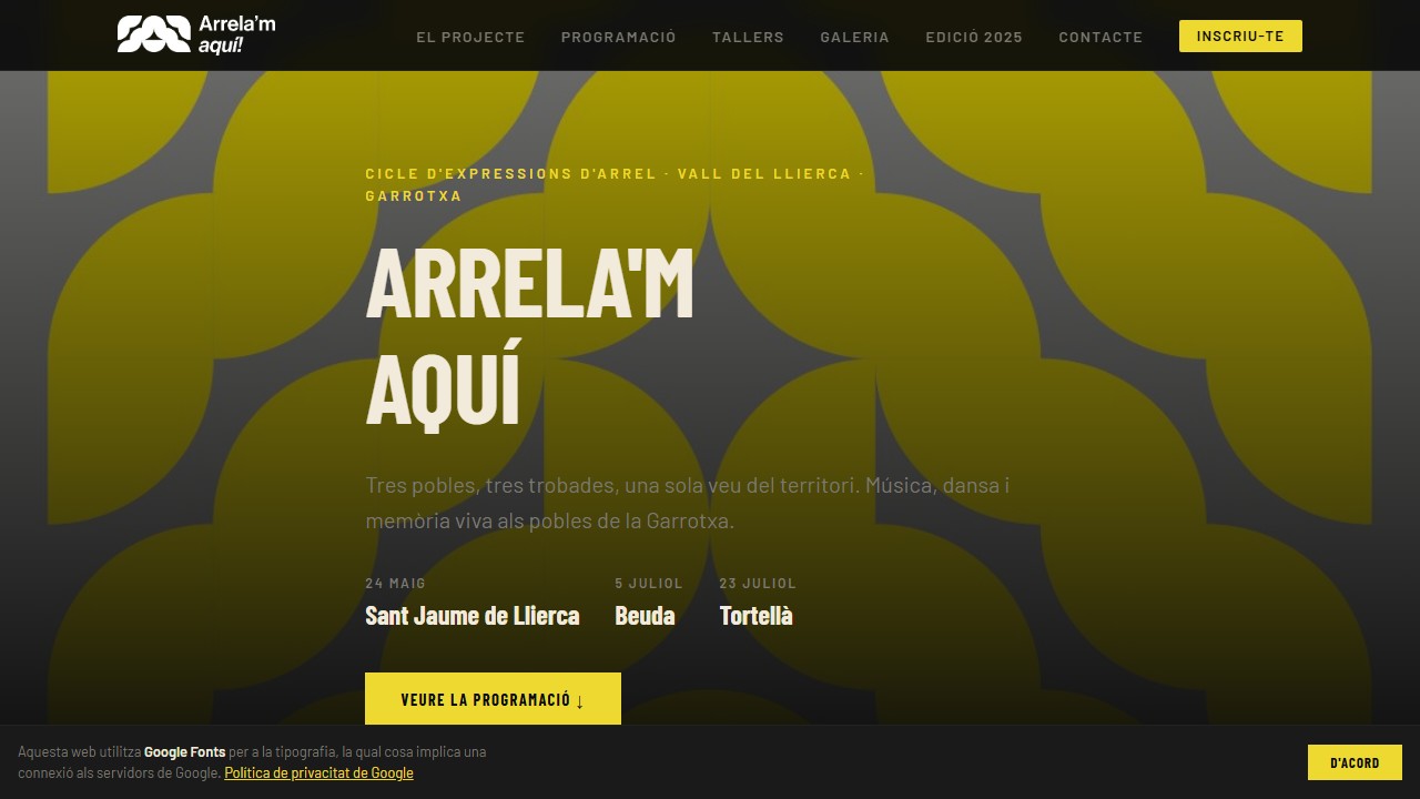 Captura de arrelamaqui.cat